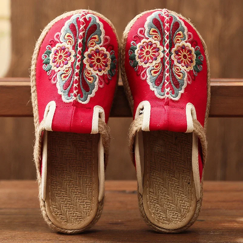 Women'S Shoes Vegan - 2025 femmes décontracté lin à la