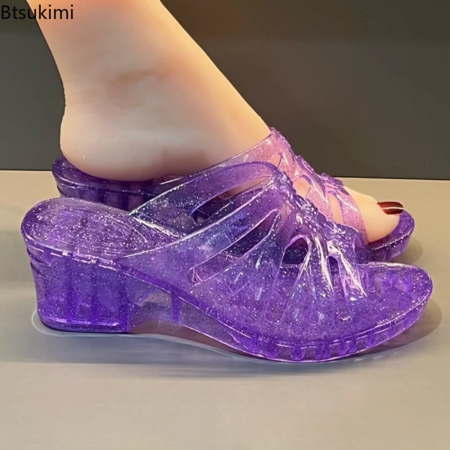 Jelly Sandal Women - Nouvelles sandales compensées d'été pour femmes,