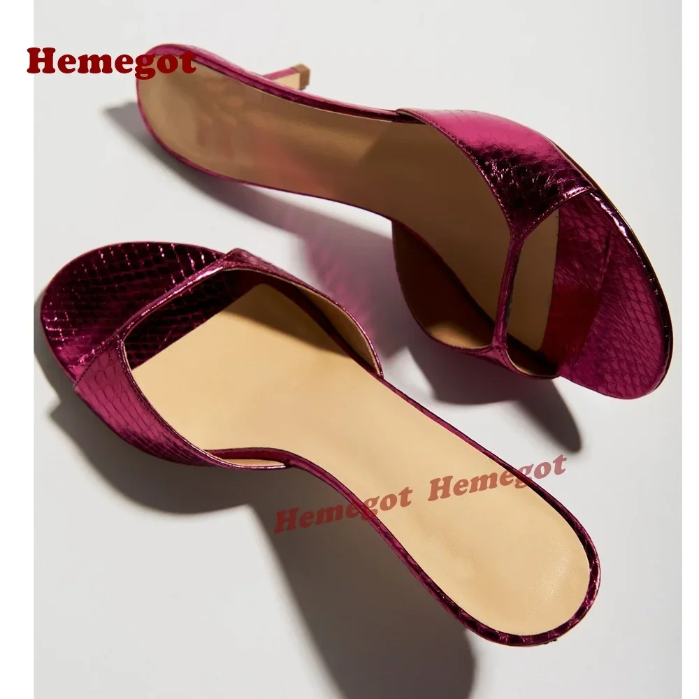 Women'S Shoes Crocs - Pantoufles à talons aiguilles violets brillants,