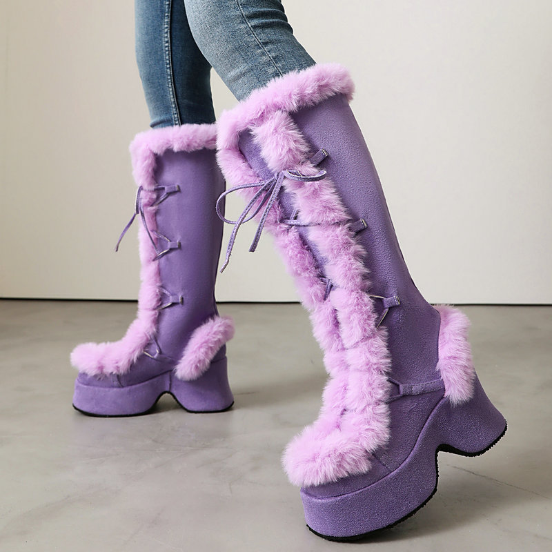 Women'S Shoes Chelsea - Bottes à plateforme en fourrure de