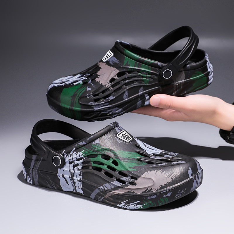 Women'S Shoes Crocs - Sandales d'été pour hommes, motif camouflage