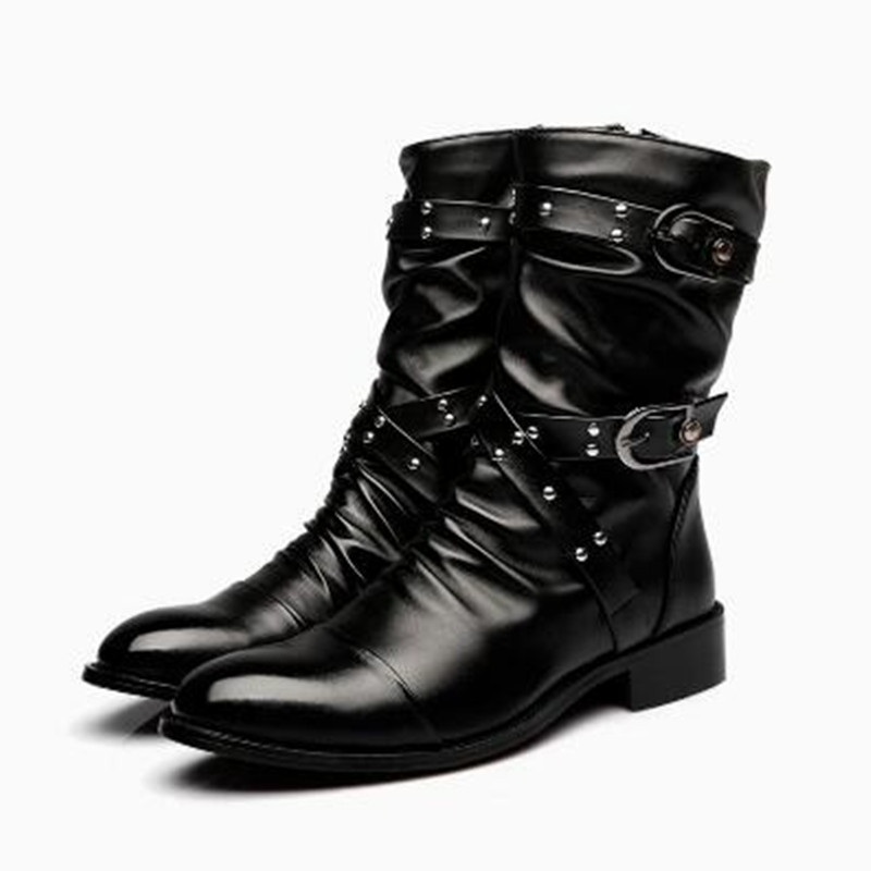 Women'S Shoes Chelsea - Bottes mi-hautes en cuir pour hommes,