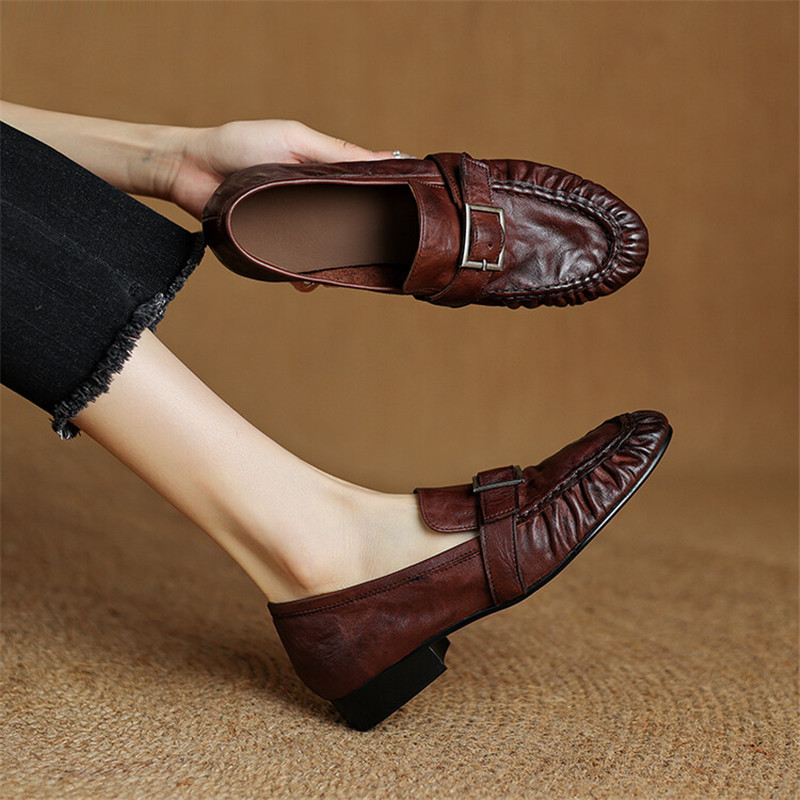 Shoes Women Pumps - Escarpins en cuir véritable pour femmes,
