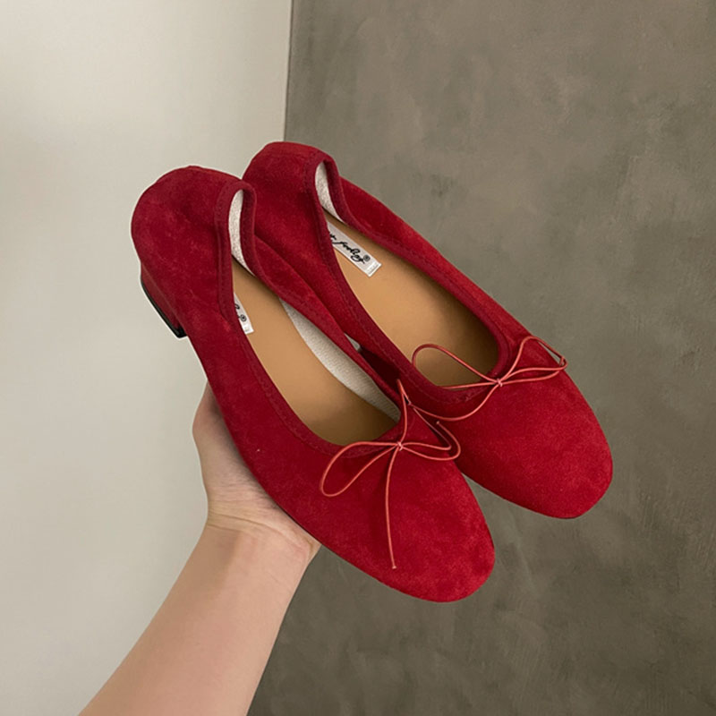 Shoes For Women Flats - Mode papillon-noeud dames sans lacet pompes