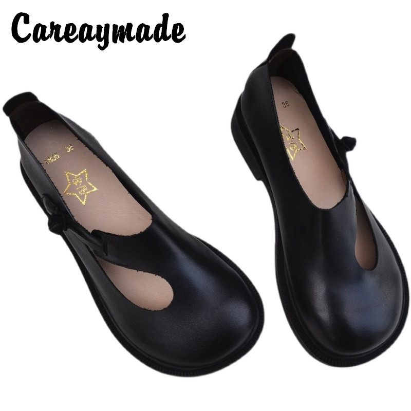 Shoes Women Pumps - Careaymade-Chaussures en cuir véritable à tête