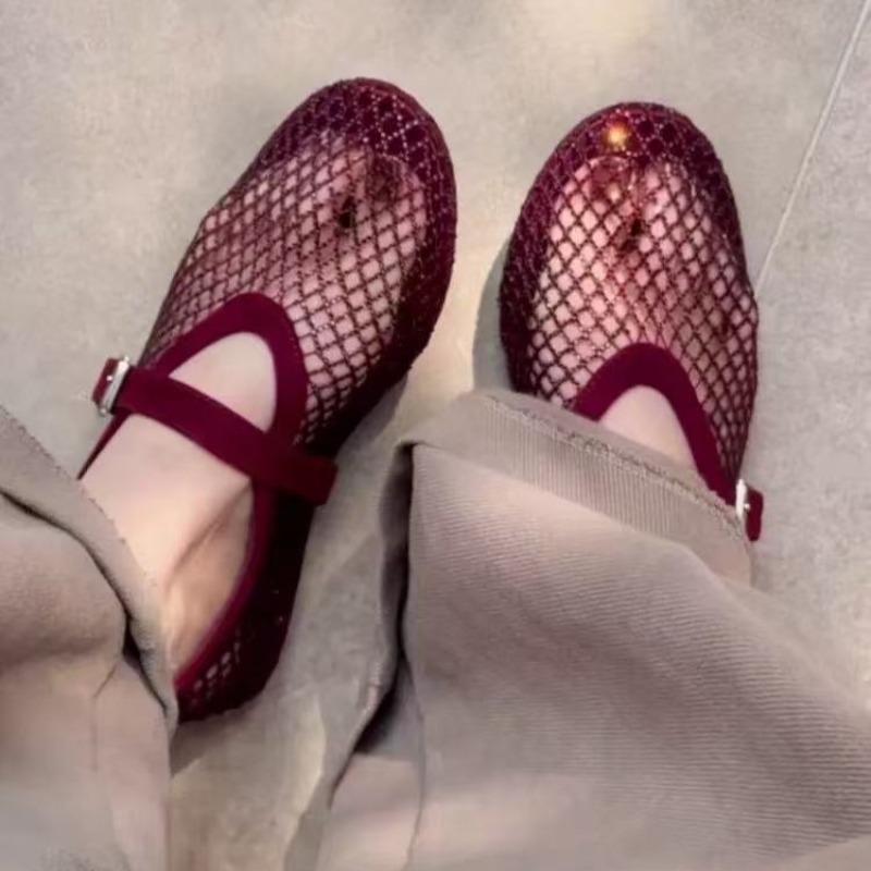 Shoes Women Pumps - Sandales Baotou ajourées en strass pour