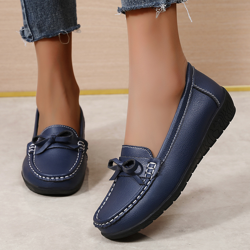 Cuir véritable femmes chaussur - Women'S Shoes Loafers Black avis et prix