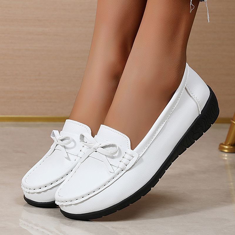 Cuir véritable femmes chaussur - Women'S Shoes Loafers Black avis et prix