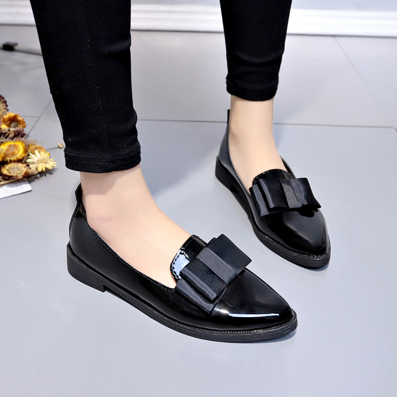 Mocassins à bout pointu en cui - Women'S Shoes Loafers Black avis et prix