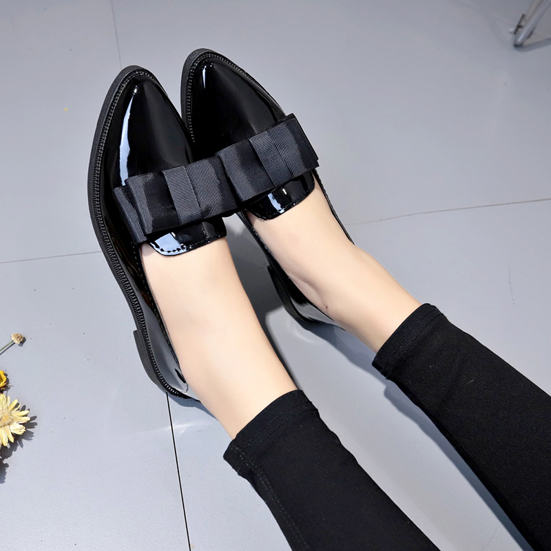 Mocassins à bout pointu en cui - Women'S Shoes Loafers Black avis et prix