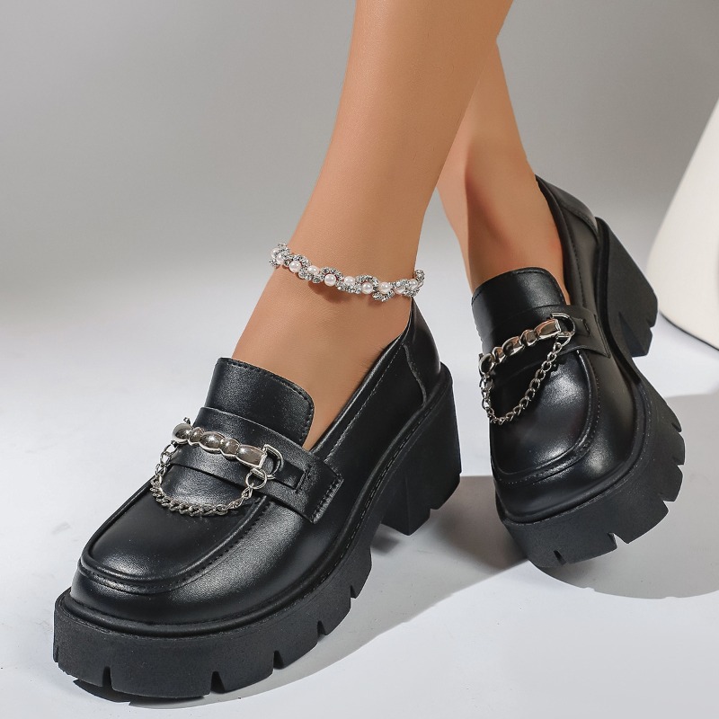 Mocassins plateforme en métal  - Women'S Shoes Loafers Black avis et prix