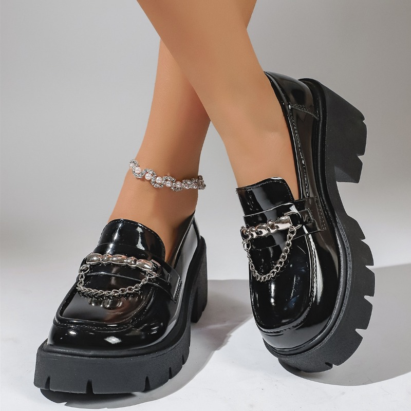 Mocassins plateforme en métal  - Women'S Shoes Loafers Black avis et prix