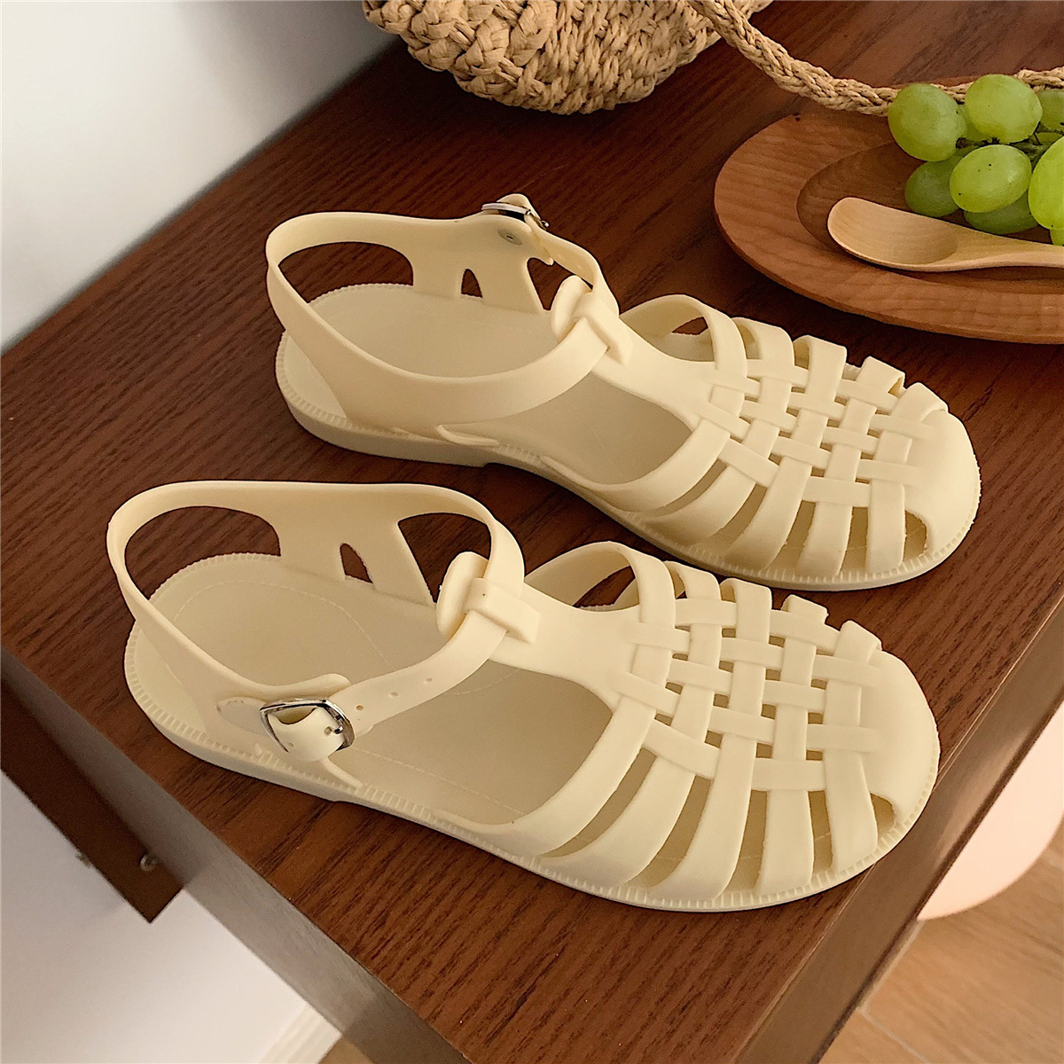 XIXITIAO Vintage creux tissé s - Jelly Sandal Women avis et prix