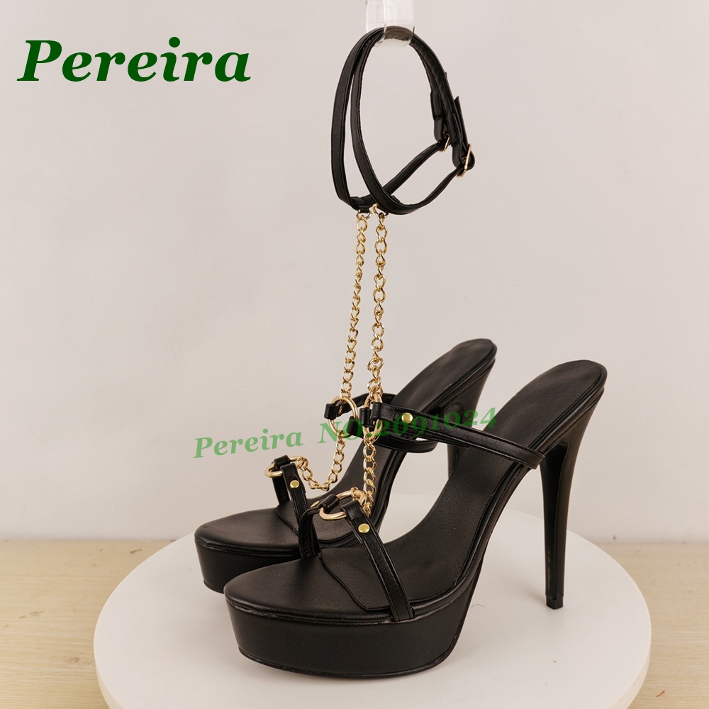 Sandales à talons aiguilles no - Gold Chain Sandal avis et prix