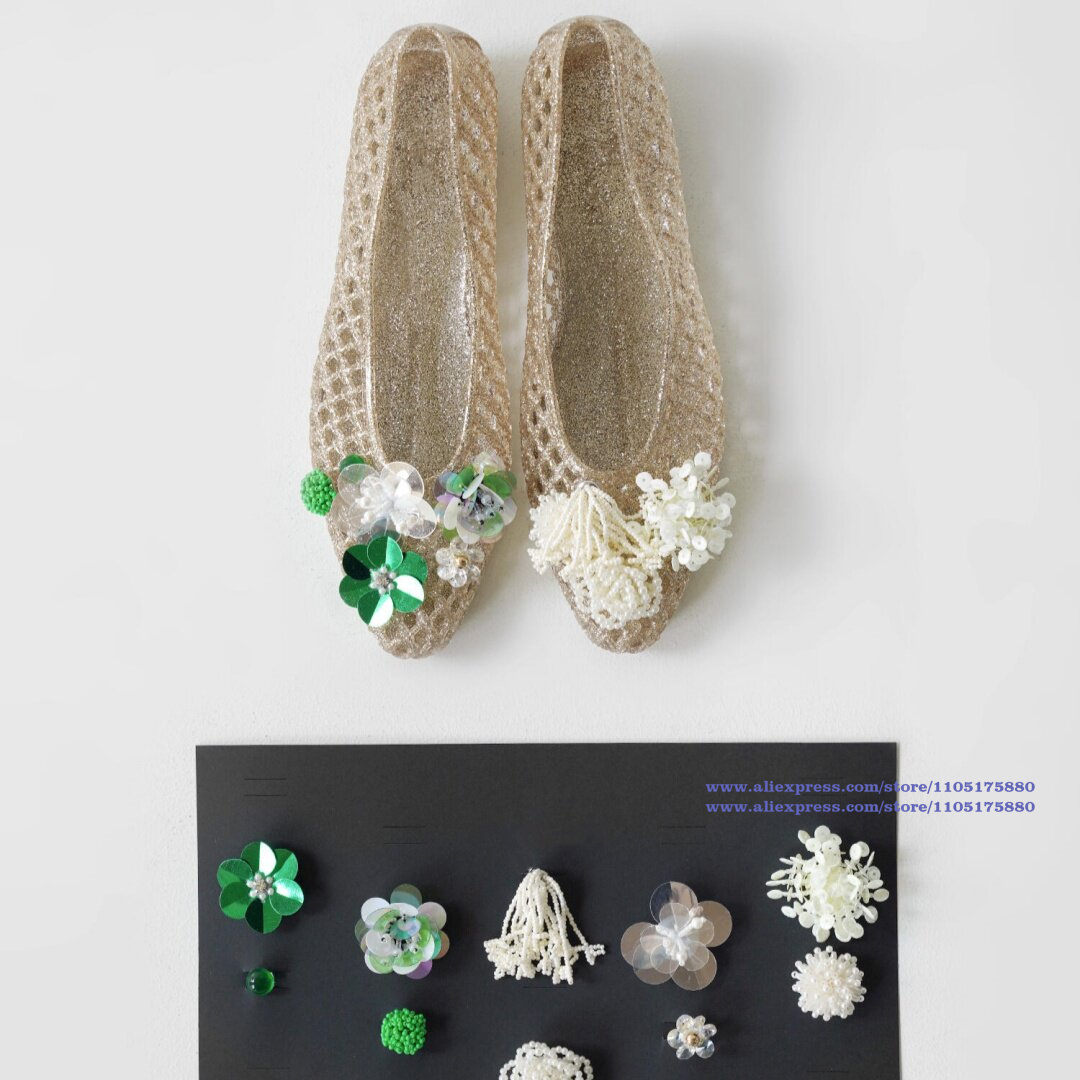 Sandales plates en gelée dorée - Jelly Sandal Women avis et prix