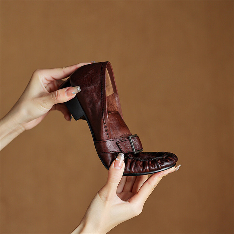 Escarpins en cuir véritable po - Shoes Women Pumps avis et prix