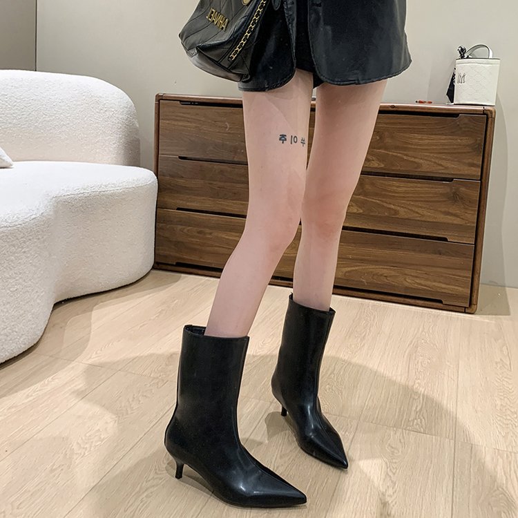 Bottes hautes Chelsea en cuir  - Women'S Shoes Chelsea avis et prix