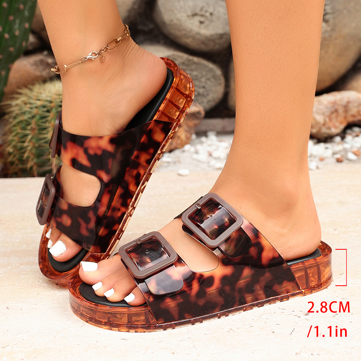 Nouvelles sandales léopard en  - Jelly Sandal Women avis et prix